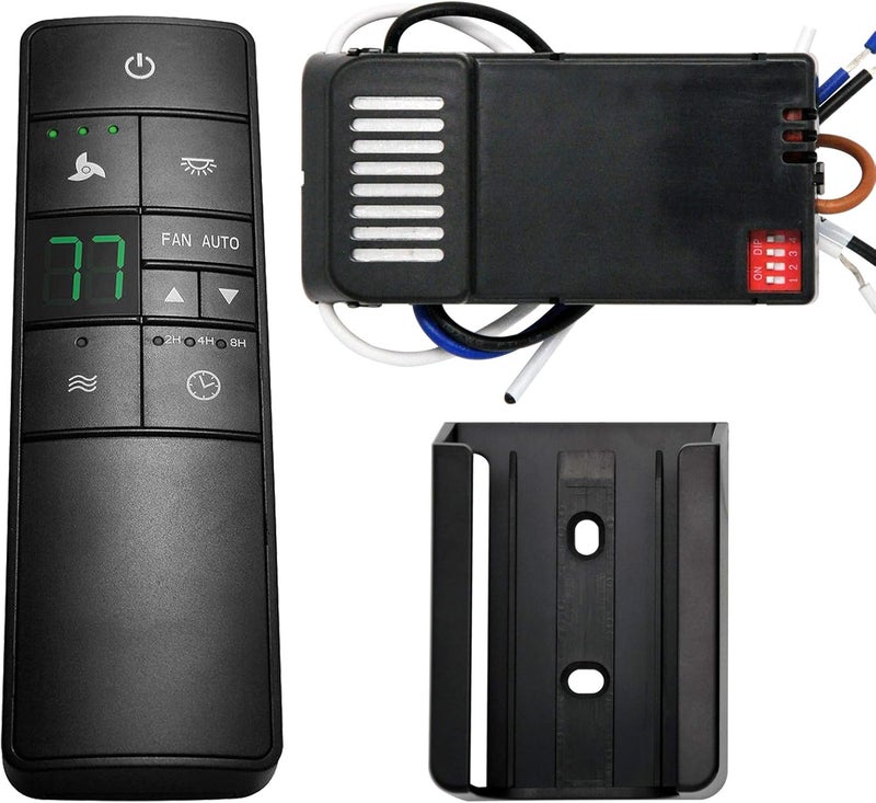 CENMING Universal Thermostatic Ceiling Fan Remote Control Kit with Holder for Hampton Bay Home Decorators Collection Hunter,Multiple Speed Control Timer Light Dimming,Replacement for HD3 2AAZPHD3 TR222A TX031 - Image 1